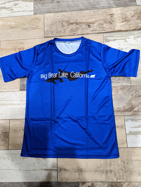Blue Big Bear Lake California Short Sleeve T-Shirt